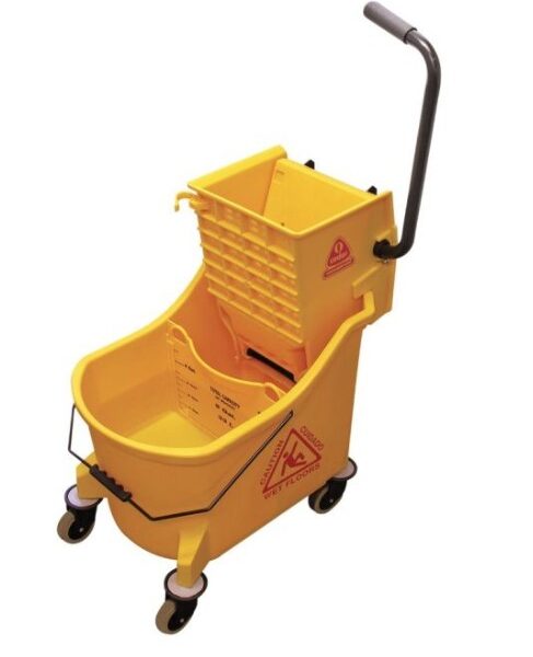 MaxiPlus® 36 qt. Yellow Mop Bucket & Wringer with Clean/Dirty Separation