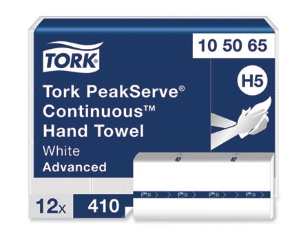 Tork® PeakServe Continuous Hand Towel - 410 Wipes/Packs - 12 Packs/Case