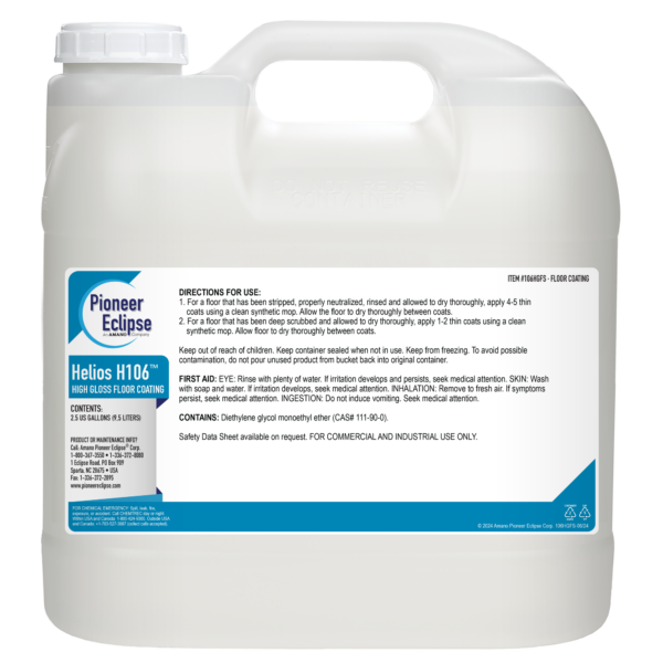 Pioneer Eclipse Helios H106 Matt Floor Coating – 2 2.5 Gallons/Case (Carefree Matte Replacement)