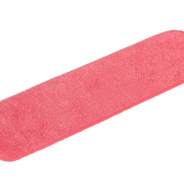 18" Red Microfiber Flat Wet Mop