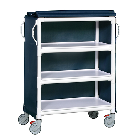 Deluxe Linen Cart with Blue Cover – 40″ x 20″ x 50″