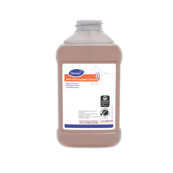 Diversey Stride Citrus HC Neutral Cleaner – J-Fill – 2 x 2.5L/Case