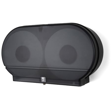 Twin 9″ Jumbo Roll Toilet Paper Dispenser – Black