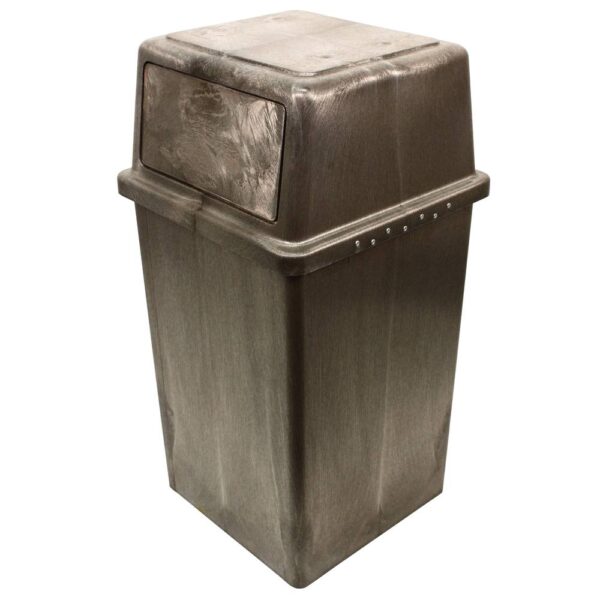 Indoor/Outdoor Brown Trash Receptacle – 45 Gal