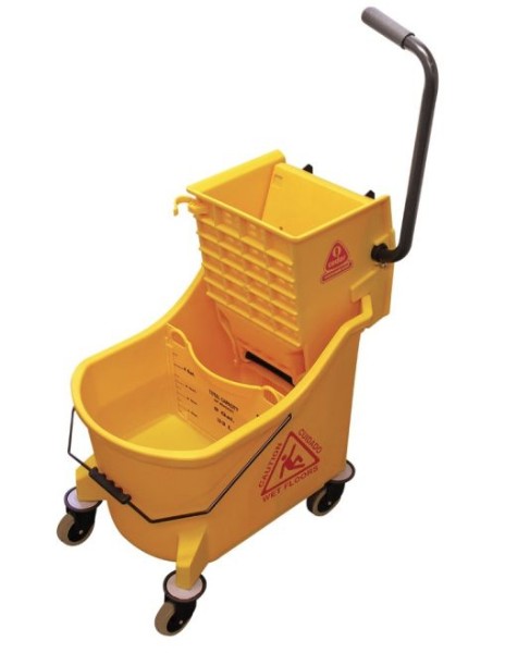 ASHEOCED96978 MaxiPlus® 36 qt. Yellow Mop Bucket & Wringer with Clean/Dirty Separation