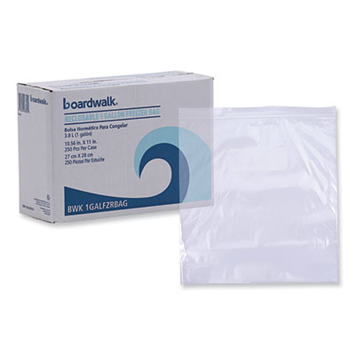 Boardwalk Recloseable Freezer Storage Bags – 1 Gallon – 250/Box