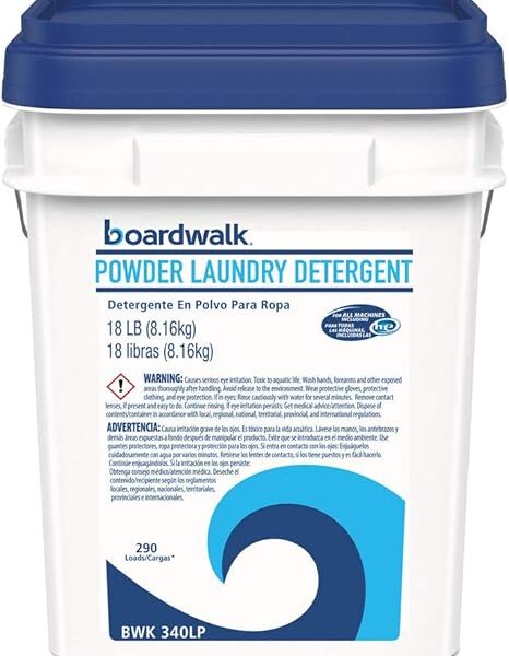 Boardwalk Low Foam Laundry Detergent Powder - 18 lb Pail