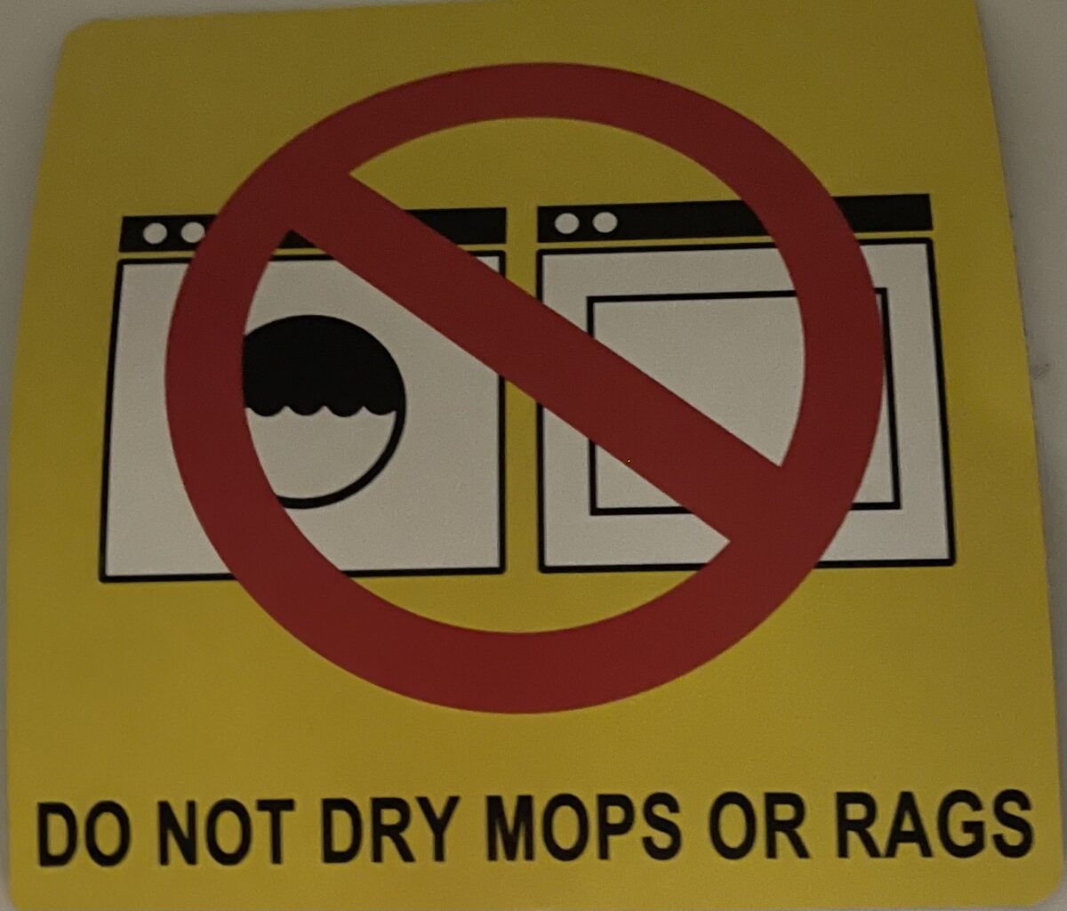 Do Not Dry Mops Or Rags Magnet