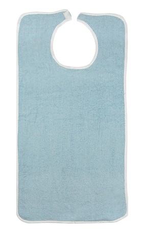 18″ x 30″ Light Blue Terry Clothing Protectors with Velcro – Dozen