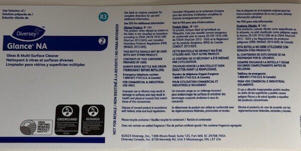 Diversey Glance NA Label