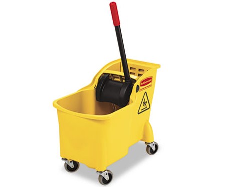 Tandem 31-Quart Bucket/Wringer Combo, Reverse, Yellow
