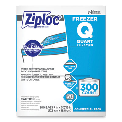 Ziploc Zipper Freezer Bags – 32oz – 300/Case