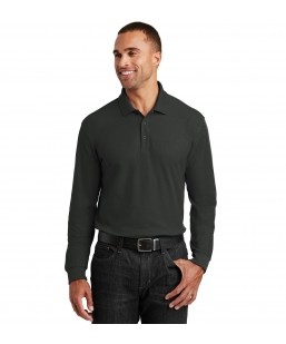 LARGE MENS BLACK LONG-SLEEVE POLO w/ HCSG LOGO