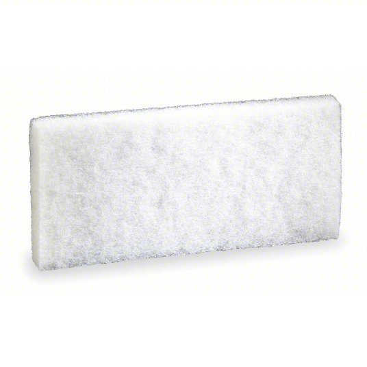 3M DoodleBug White Utility Pads - 4-5/8" x 10" - 10/Case