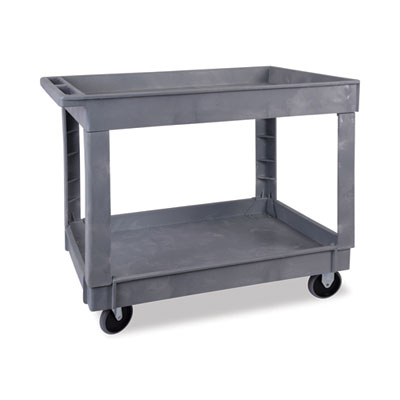 Gray Two-Shelf Utility Cart