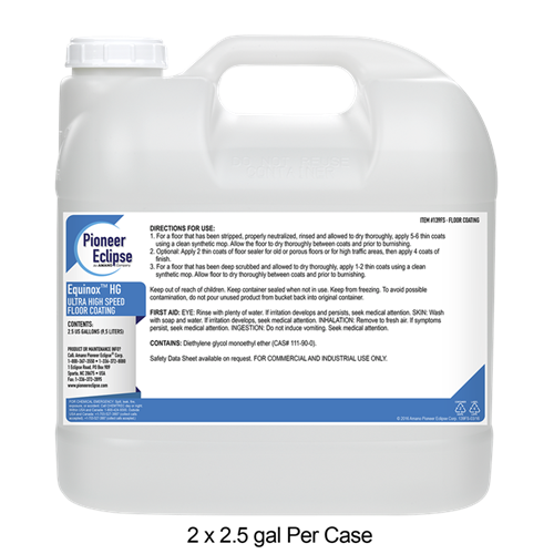 Pioneer Eclipse Equinox HG Ultra High Speed Floor Finish – 2.5 Gallon Bottle – 2 Bottles/Case (Signature Replacement)