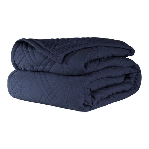 CozyCare 65" x 95" Navy Coverlets with Fitted Bottoms - 4/Case