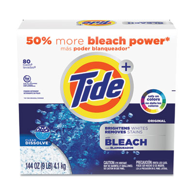 Tide Laundry Detergent with Bleach – 144oz Box – 2 Boxes/Case