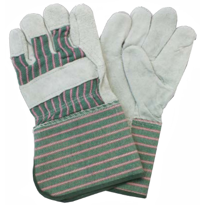 Leather Work Gloves with Safety Cuff – Pair