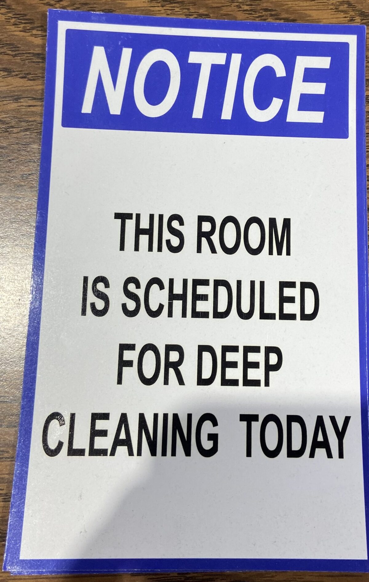 69696086107__079D4C5C-8AA2-49B9-A510-42D551085319 Deep Cleaning Notice Magnet