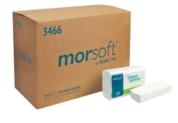 Morsoft 2-Ply White Dinner Napkin - 150/Pack - 20 Packs/Case