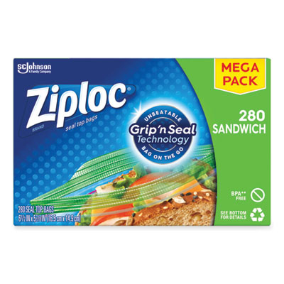 Ziploc Sandwich Seal Top Bags – 280/Box