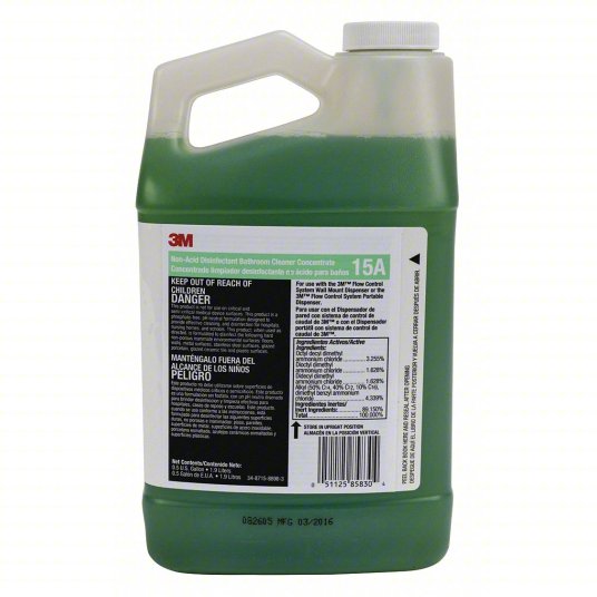 3M Flow Control 15A Non-Acid Bathroom Disinfectant Cleaner – 0.5 Gallon Bottle