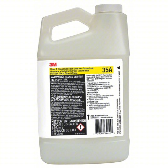 3M Clean & Shine Daily Floor Enhancer – 0.5 Gallon/Bottle – 4 Bottles/Case