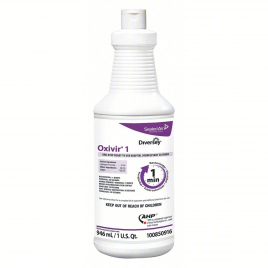 Diversey Oxivir 1 RTU Disinfectant – 32oz Bottle – 12 Bottles/Case