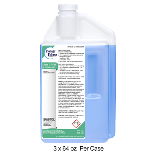 Pioneer-Eclipse X-Treme Heavy Duty All Purpose Cleaner - 0.5 Gallon Bottle - 3 Bottles/Case