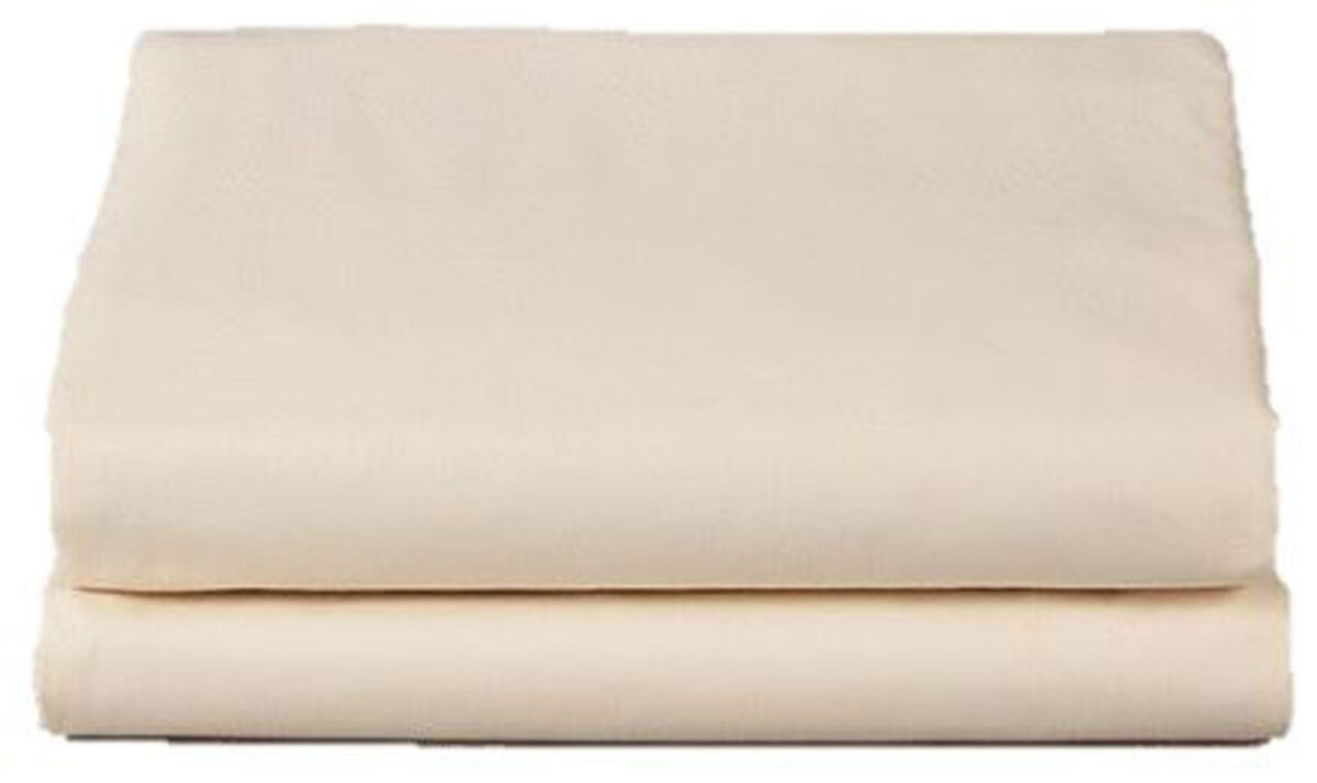 T-180 Beige Flat Sheets, 81″ x 115″, Dozen – Bulk Hospitality Linens