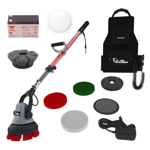 MotorScrubber M3 Cordless Handheld Scrubber & Kit – 4′ to 8′ Handle – 7.5″