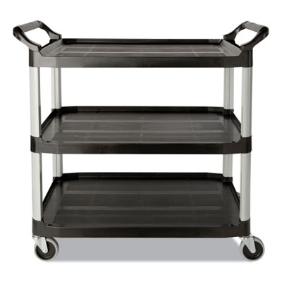 Black Three-Shelf Utility Cart