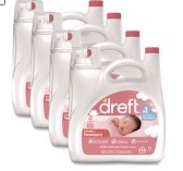 Dreft® Ultra Laundry Detergent, Baby Powder Scent, 150 oz Bottle, 4/Carton