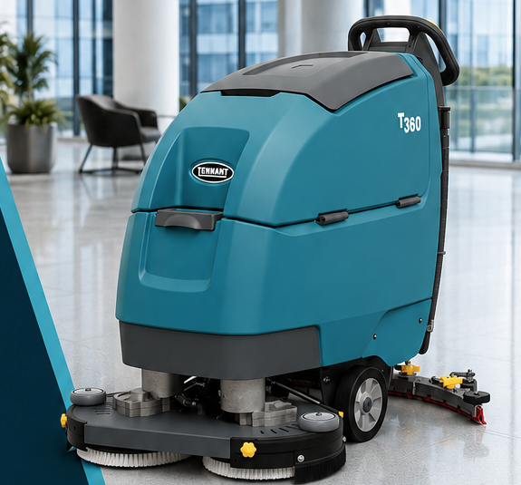MTET360 28" Walk Behind Scrubber - Gel Batteries - Image 1
