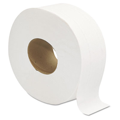 2-Ply White Jumbo Toilet Paper - 3.25" x 720' - 9" Diameter - 12/Case