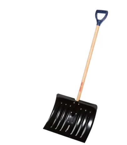 TrueTemper® 1640700 18″ Steel Blade Combo Snow Shovel W/ Wood D-Grip Handle